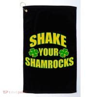 Shake Your Shamrocks Funny St Patricks Day Golf Towel thumb 0