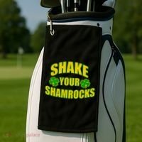 Shake Your Shamrocks Funny St Patricks Day Golf Towel thumb 2