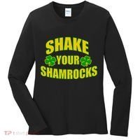 Shake Your Shamrocks Funny St Patricks Day Women's Long Sleeve Shirt thumb 0