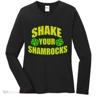 Shake Your Shamrocks Funny St Patricks Day Women's Long Sleeve Shirt thumb 0