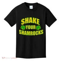 Shake Your Shamrocks Funny St Patricks Day Kids T-Shirt thumb 0