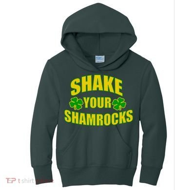 Shake Your Shamrocks Funny St Patricks Day Kids Hoodie
