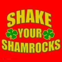 Shake Your Shamrocks Funny St Patricks Day Santa Hat thumb 1