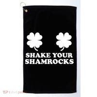 Shake Your Shamrocks St. Patrick's Day Clover Golf Towel thumb 0