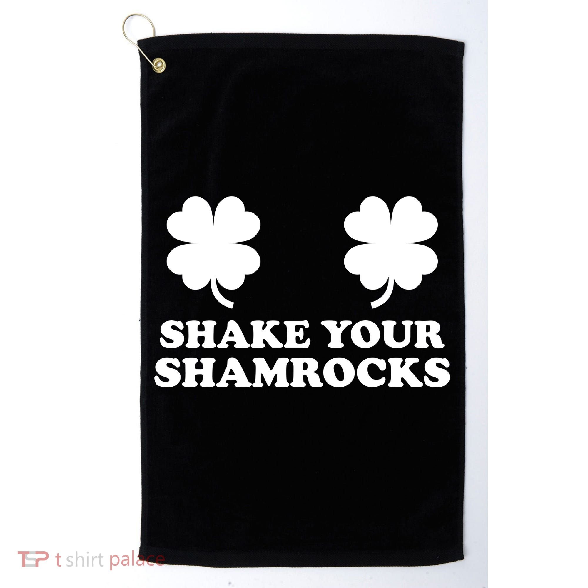 Shake Your Shamrocks St. Patrick's Day Clover Golf Towel
