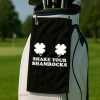 Shake Your Shamrocks St. Patrick's Day Clover Golf Towel thumb 2