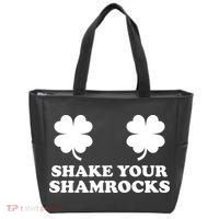 Shake Your Shamrocks St. Patrick's Day Clover Tote Bag thumb 0