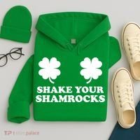 Shake Your Shamrocks St. Patrick's Day Clover Hoodie thumb 4