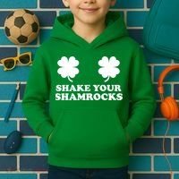 Shake Your Shamrocks St. Patrick's Day Clover Kids Hoodie thumb 2