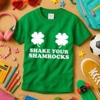 Shake Your Shamrocks St. Patrick's Day Clover Kids T-Shirt thumb 3