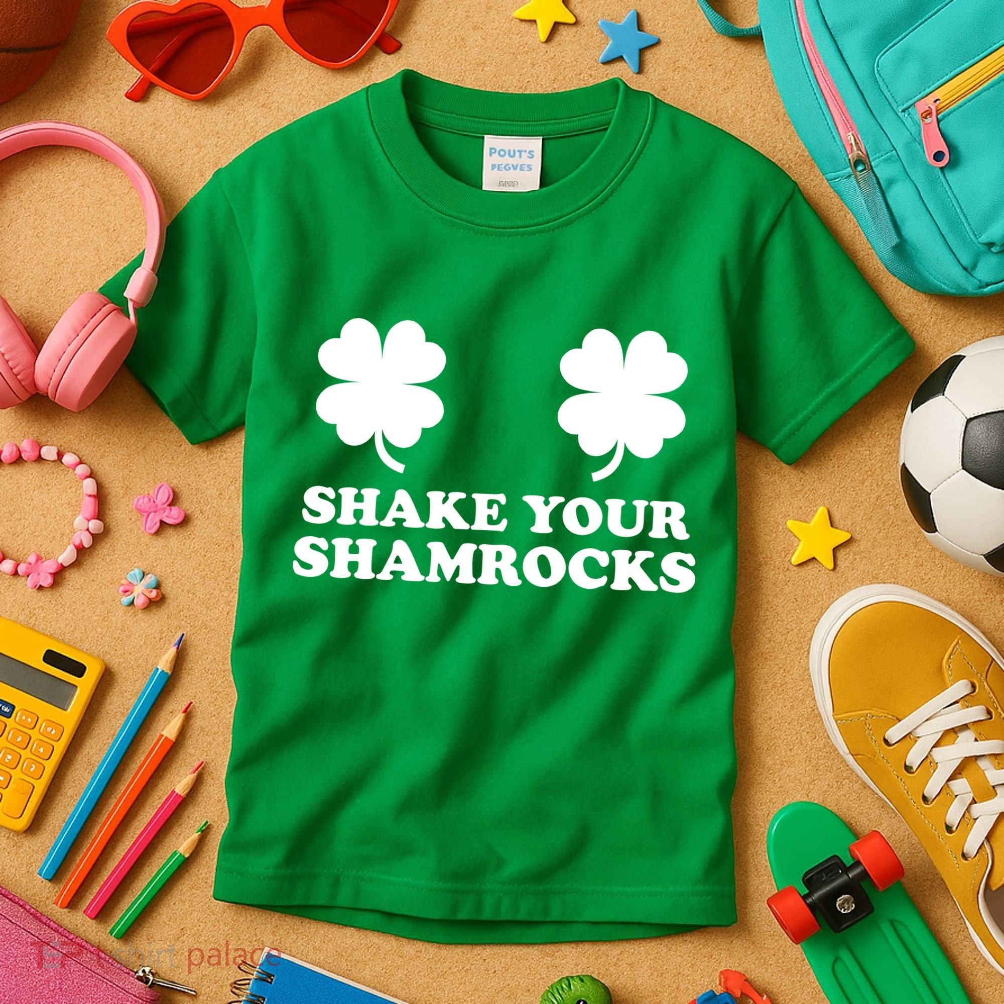 Shake Your Shamrocks St. Patrick's Day Clover Kids T-Shirt