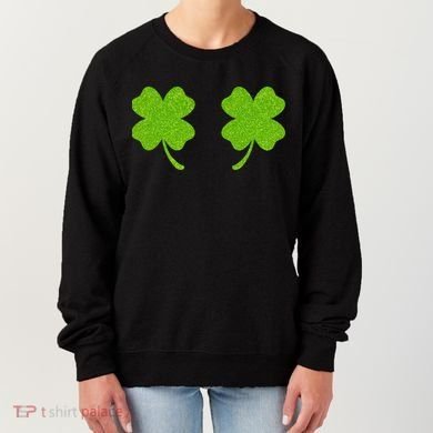 Shamrock Censors Boobs Women's Sweatshirt