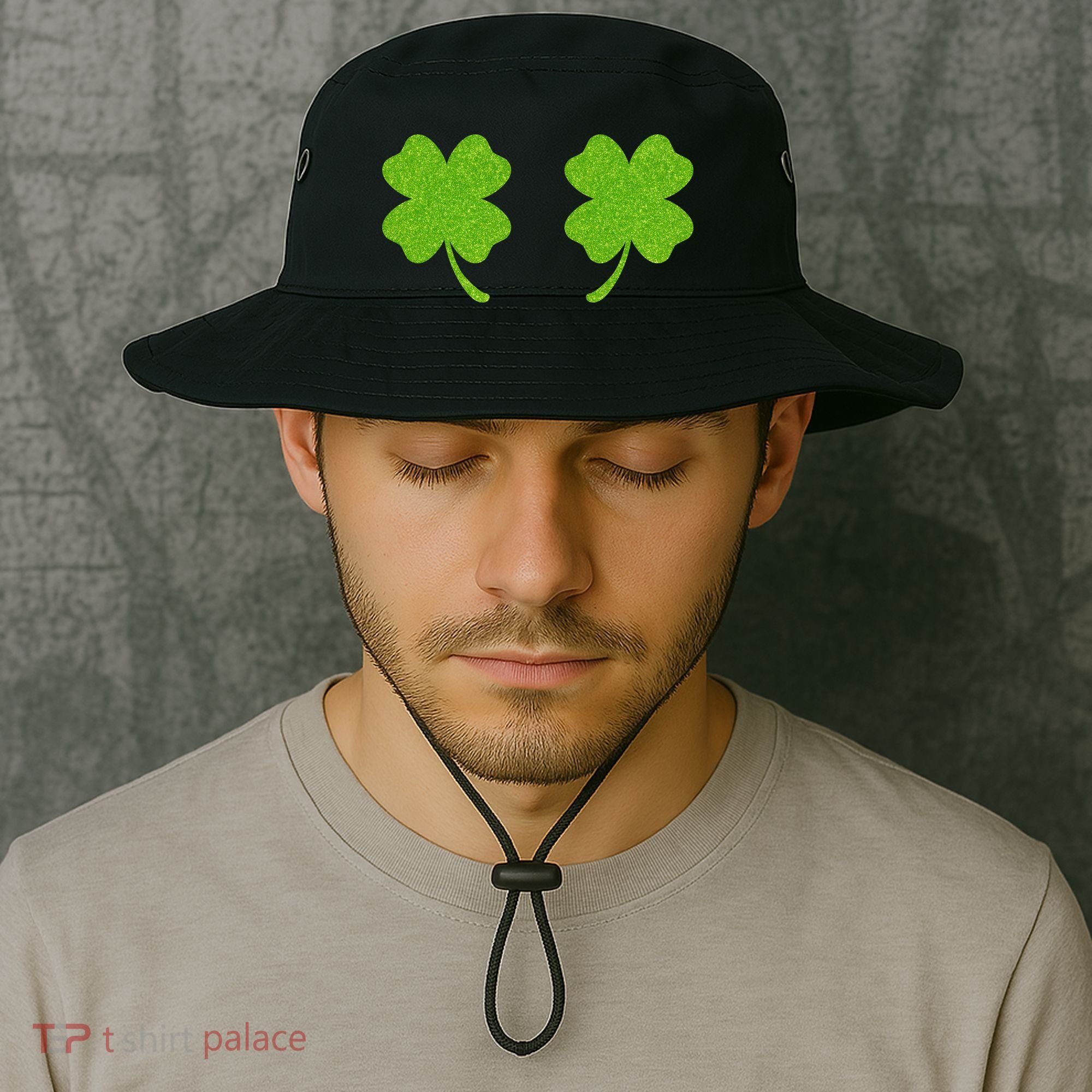 Shamrock Censors Boobs Bucket Hat