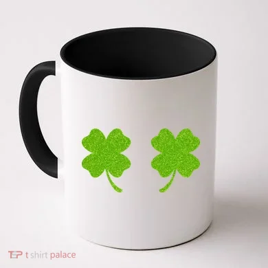 Shamrock Censors Boobs Coffee Mug