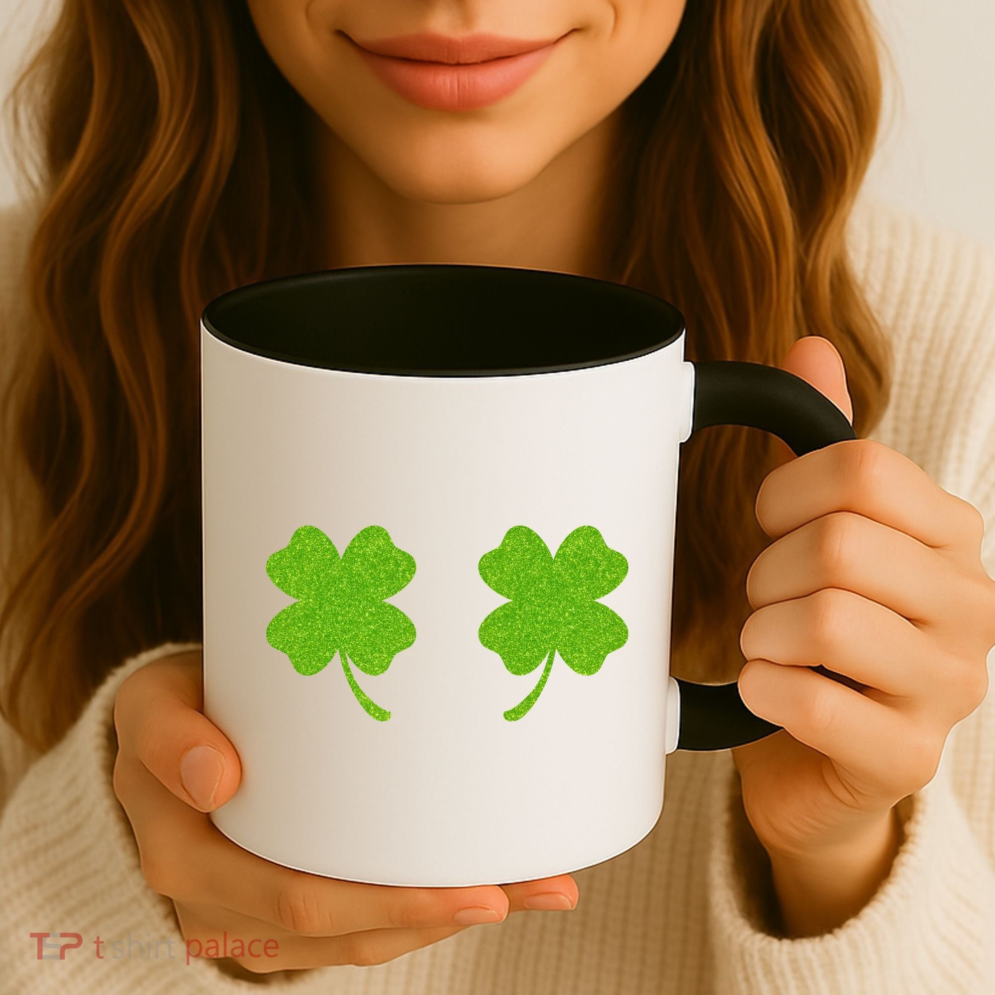 Shamrock Censors Boobs Coffee Mug