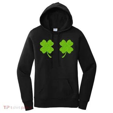 Shamrock Censors Boobs Women's Hoodie
