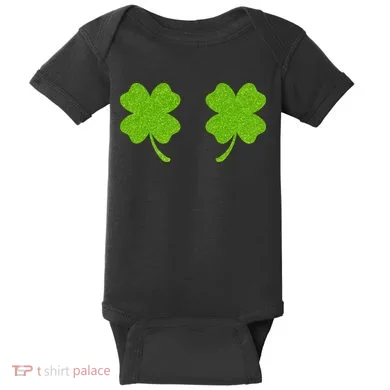 Shamrock Censors Boobs Baby Bodysuit