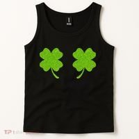 Shamrock Censors Boobs Tank Top thumb 2