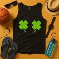 Shamrock Censors Boobs Tank Top thumb 4