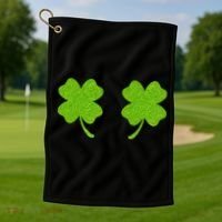 Shamrock Censors Boobs Golf Towel thumb 1