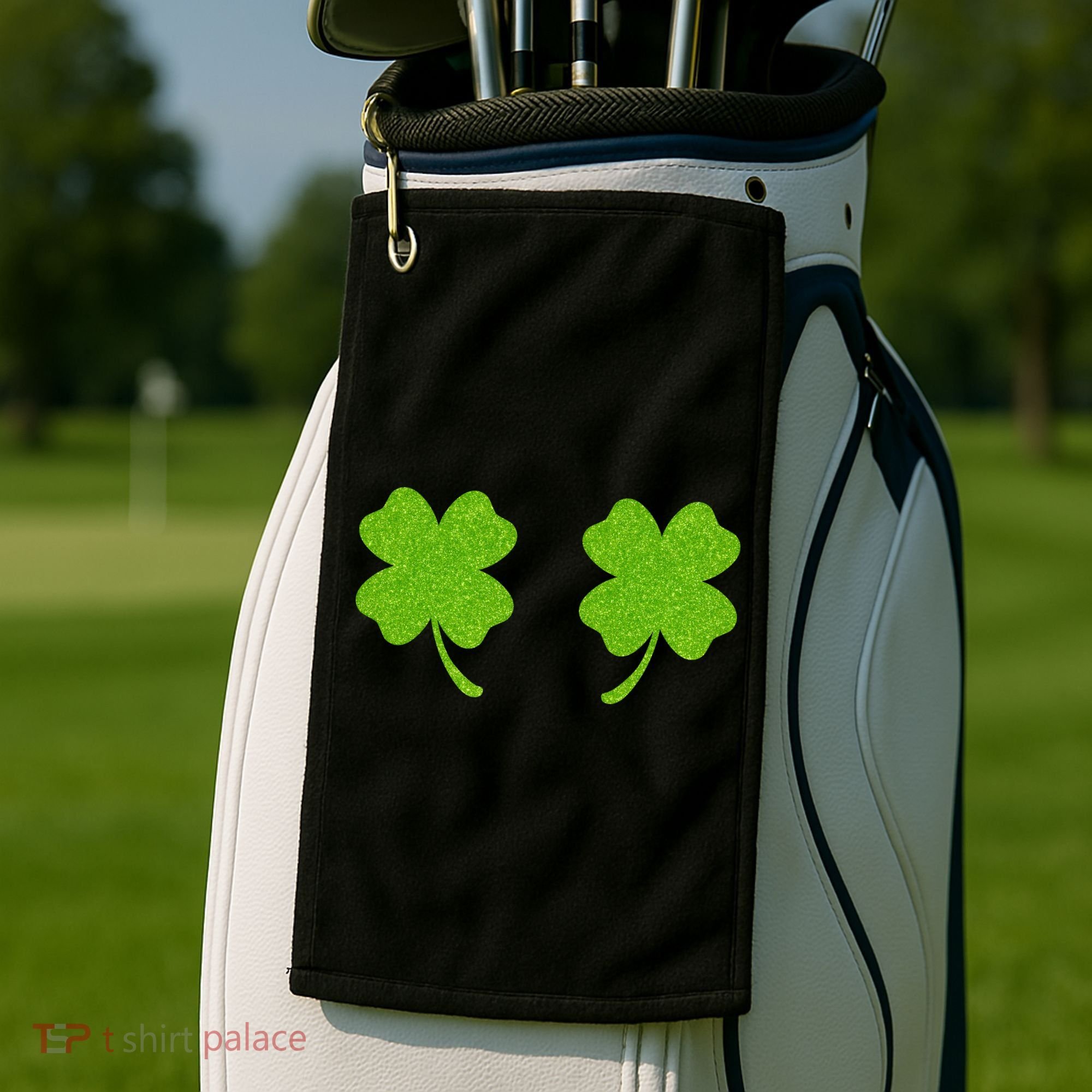 Shamrock Censors Boobs Golf Towel