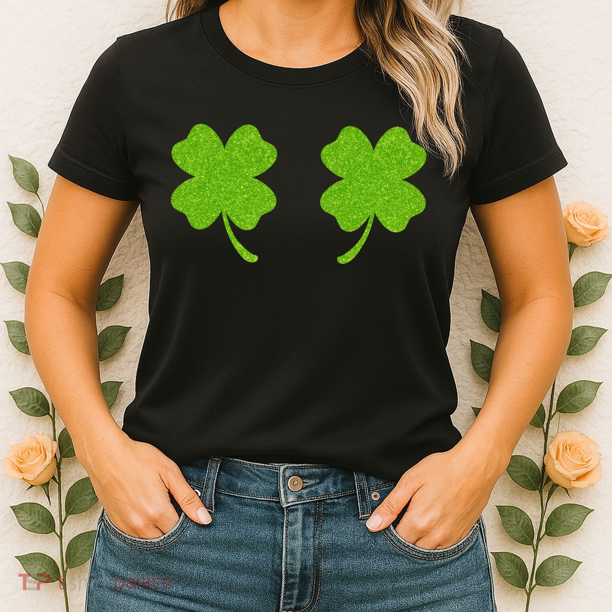 Shamrock Censors Boobs Women's T-Shirt