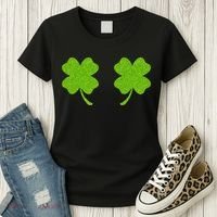 Shamrock Censors Boobs Women's T-Shirt thumb 3