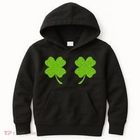 Shamrock Censors Boobs Kids Hoodie thumb 0