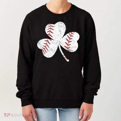 Shamrock Clover Leaf Baseball Women's Sweatshirt