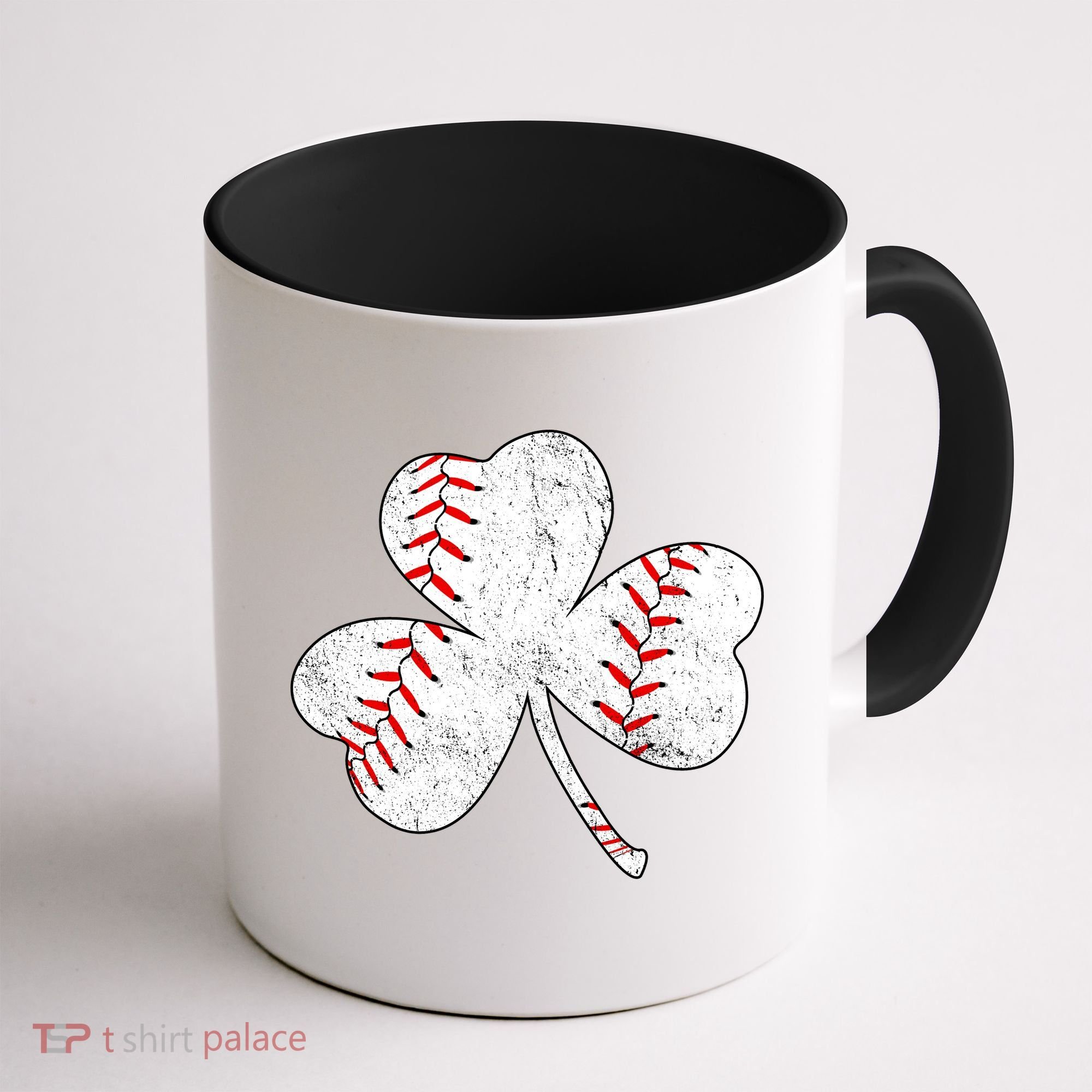 Shamrock Clover Leaf Baseball Coffee Mug