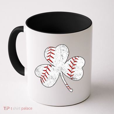 Shamrock Clover Leaf Baseball Coffee Mug
