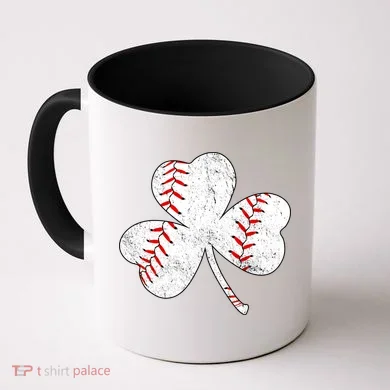 Shamrock Clover Leaf Baseball Coffee Mug