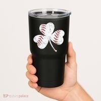 Shamrock Clover Leaf Baseball Tumbler thumb 2