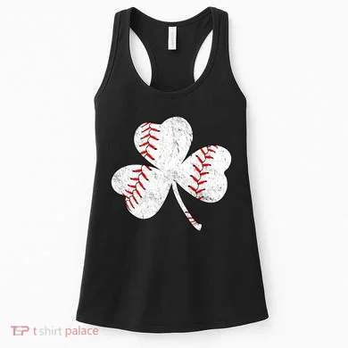 Shamrock Clover Leaf Baseball Women's Tank Top