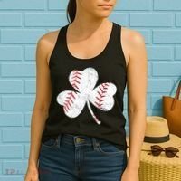 Shamrock Clover Leaf Baseball Women's Tank Top thumb 2