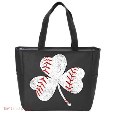 Shamrock Clover Leaf Baseball Tote Bag
