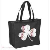 Shamrock Clover Leaf Baseball Tote Bag thumb 2