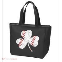 Shamrock Clover Leaf Baseball Tote Bag thumb 3