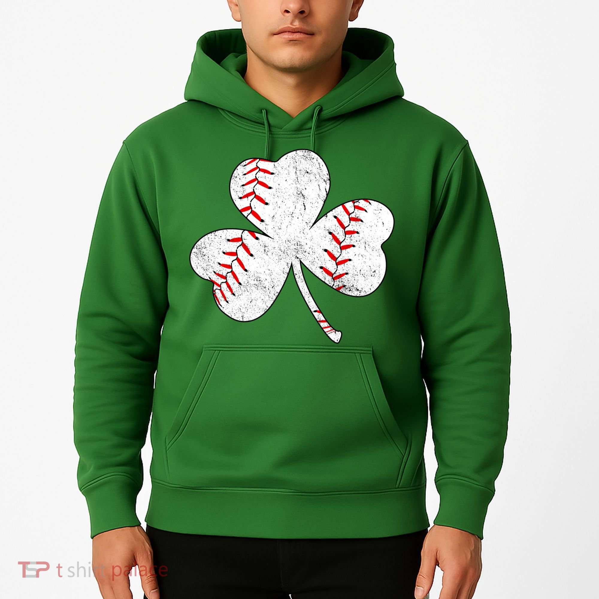 Shamrock Clover Leaf Baseball Hoodie
