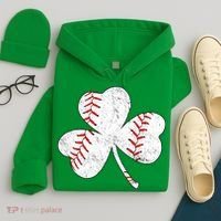 Shamrock Clover Leaf Baseball Hoodie thumb 4