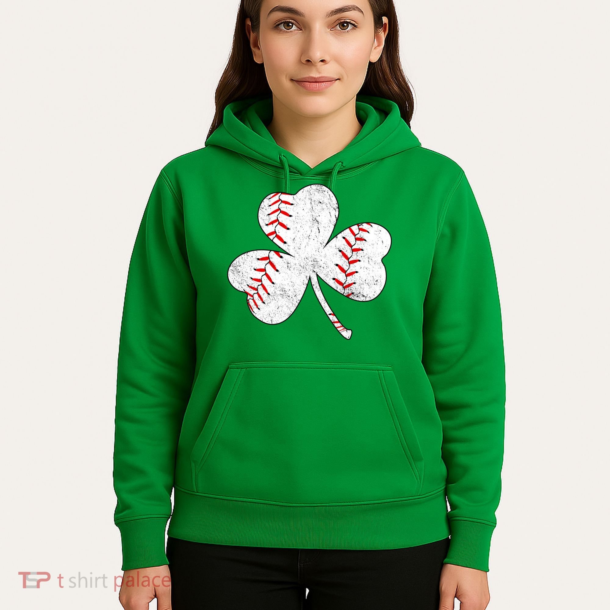 Shamrock Clover Leaf Baseball Hoodie