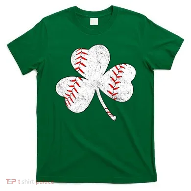 Shamrock Clover Leaf Baseball T-Shirt