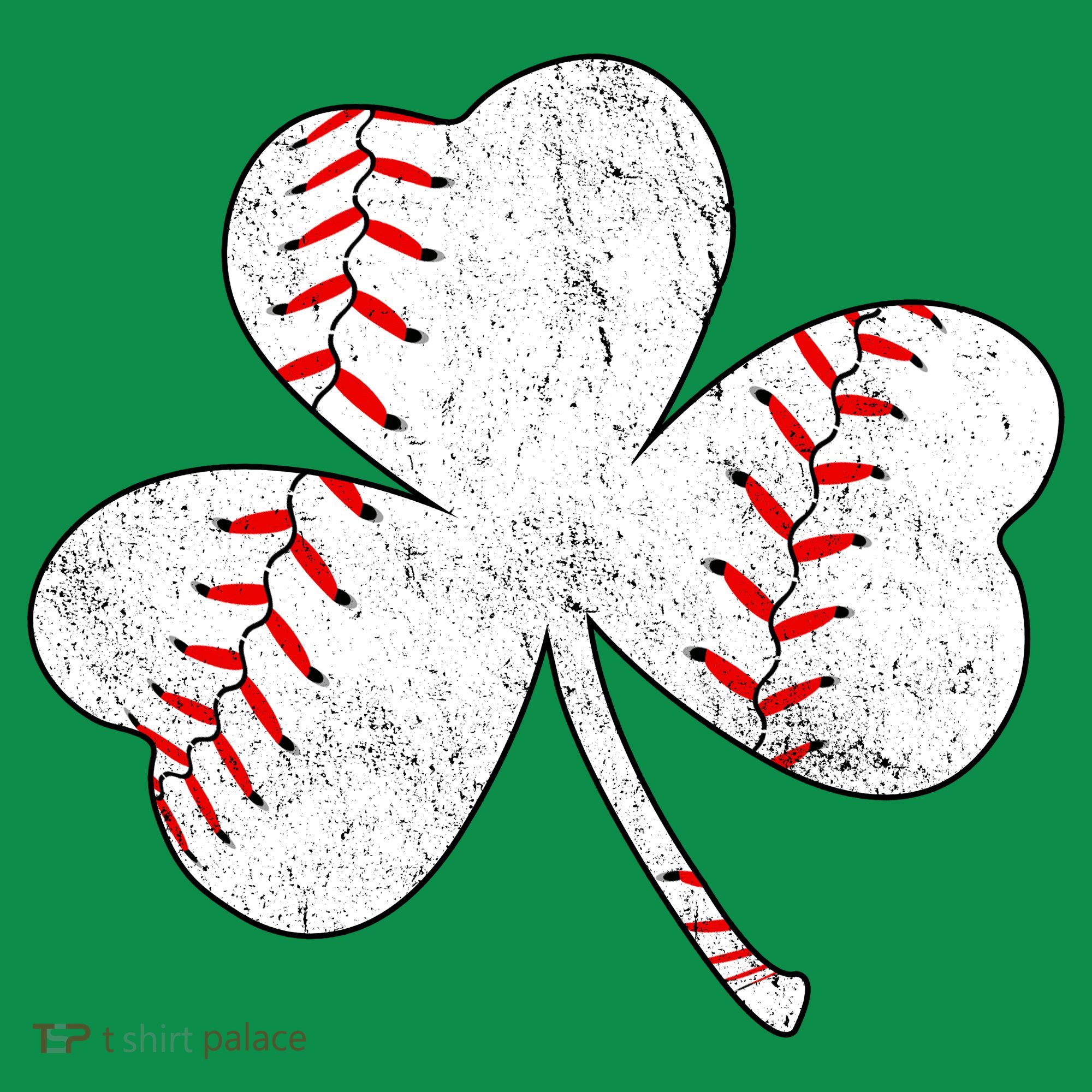Shamrock Clover Leaf Baseball T-Shirt