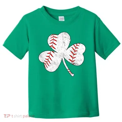 Shamrock Clover Leaf Baseball Toddler T-Shirt