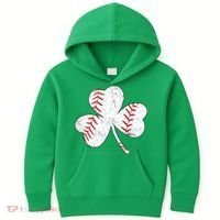 Shamrock Clover Leaf Baseball Kids Hoodie thumb 0