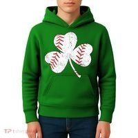 Shamrock Clover Leaf Baseball Kids Hoodie thumb 4