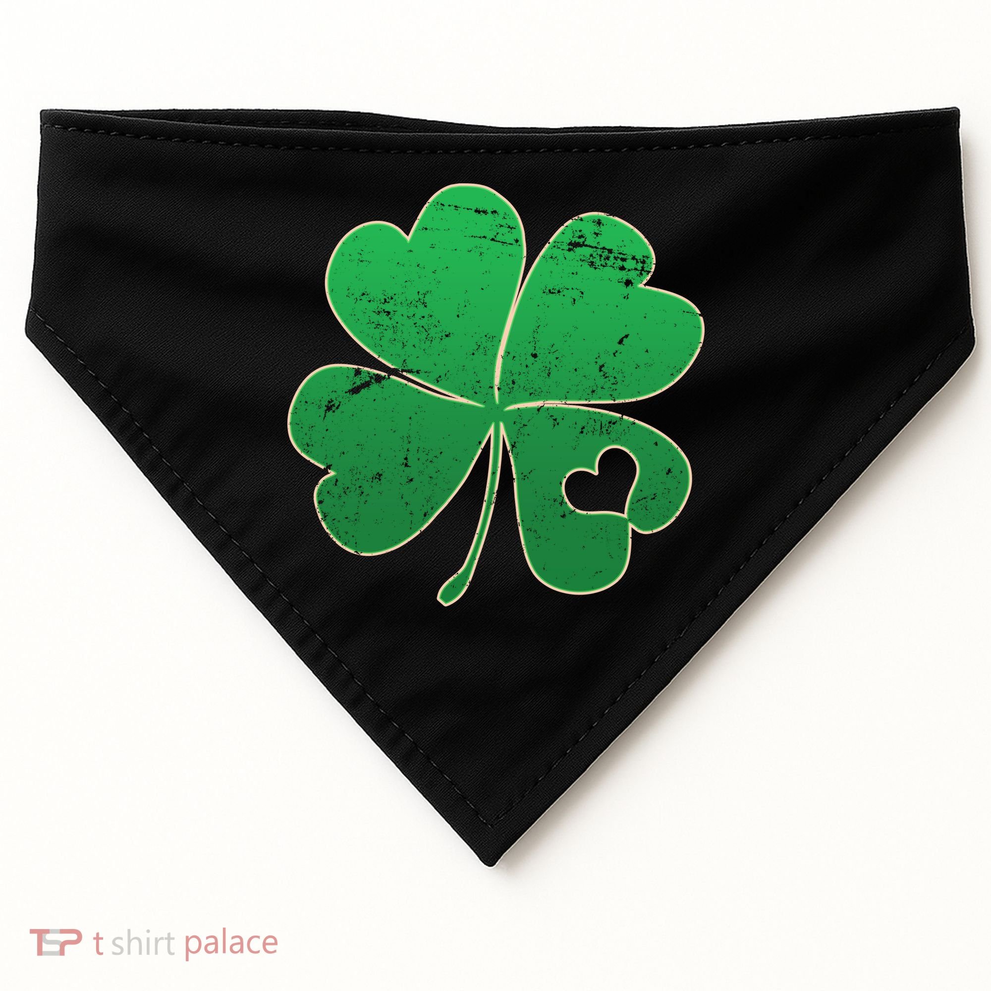 Shamrock Heart USA-Made Doggie Bandana