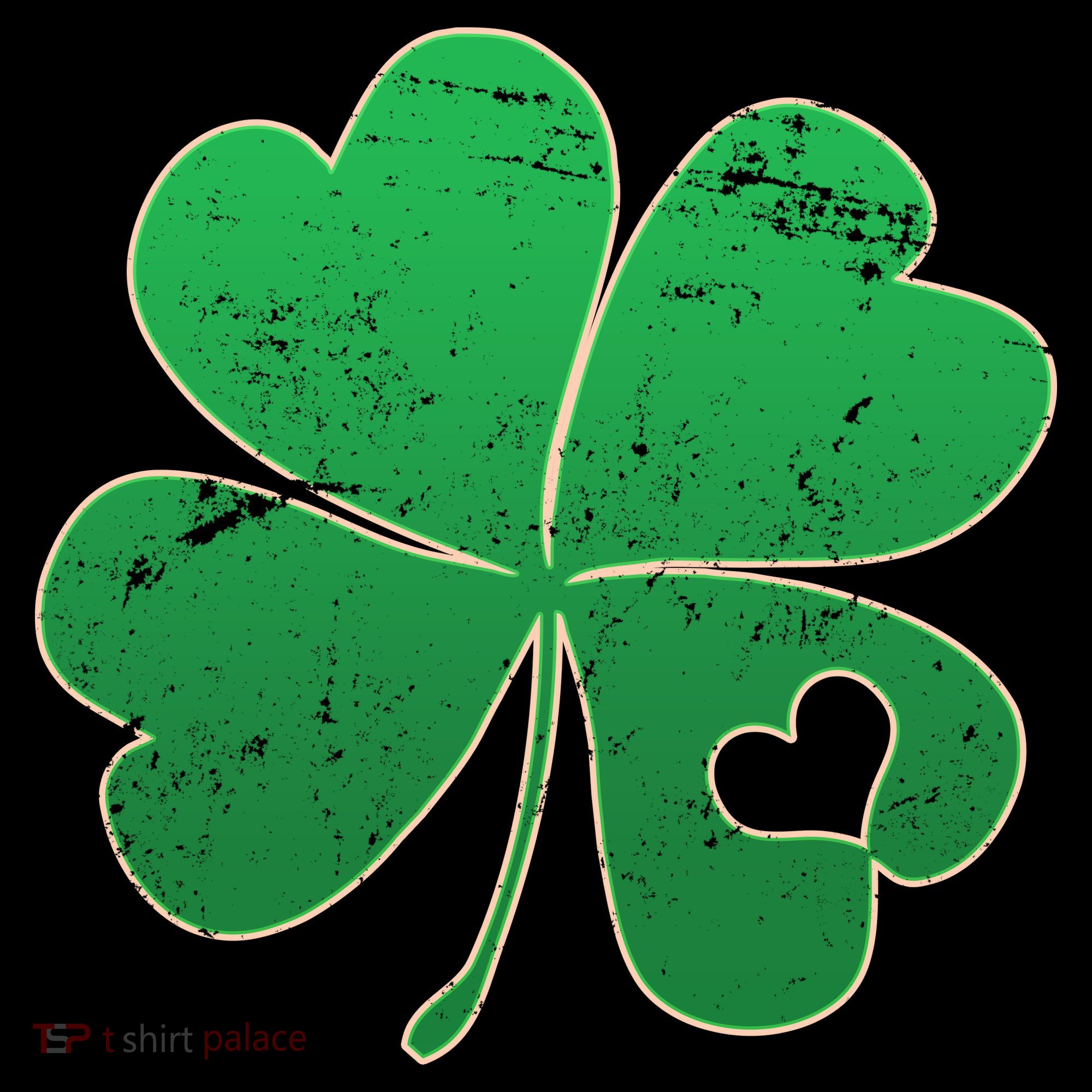 Shamrock Heart Button