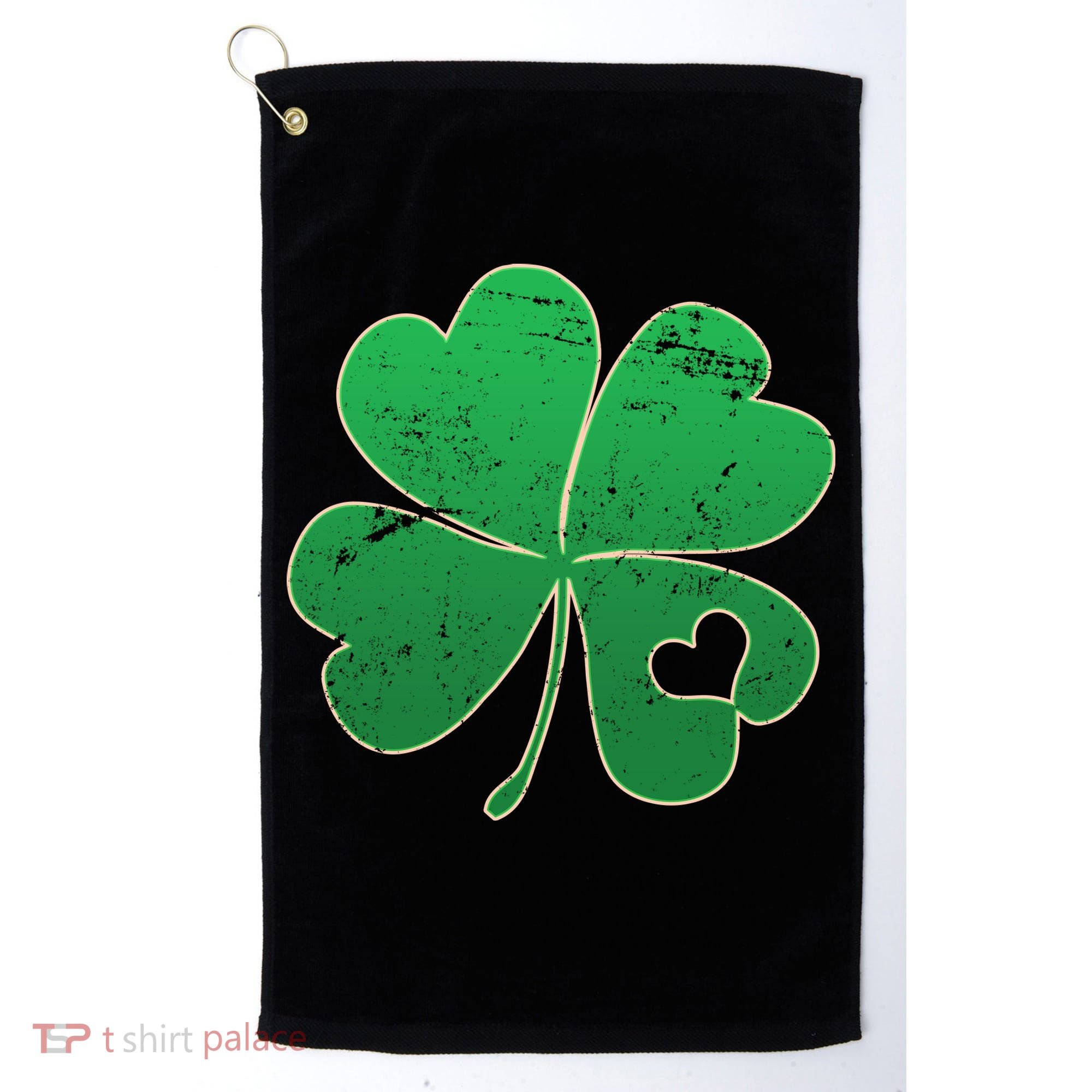 Shamrock Heart Golf Towel