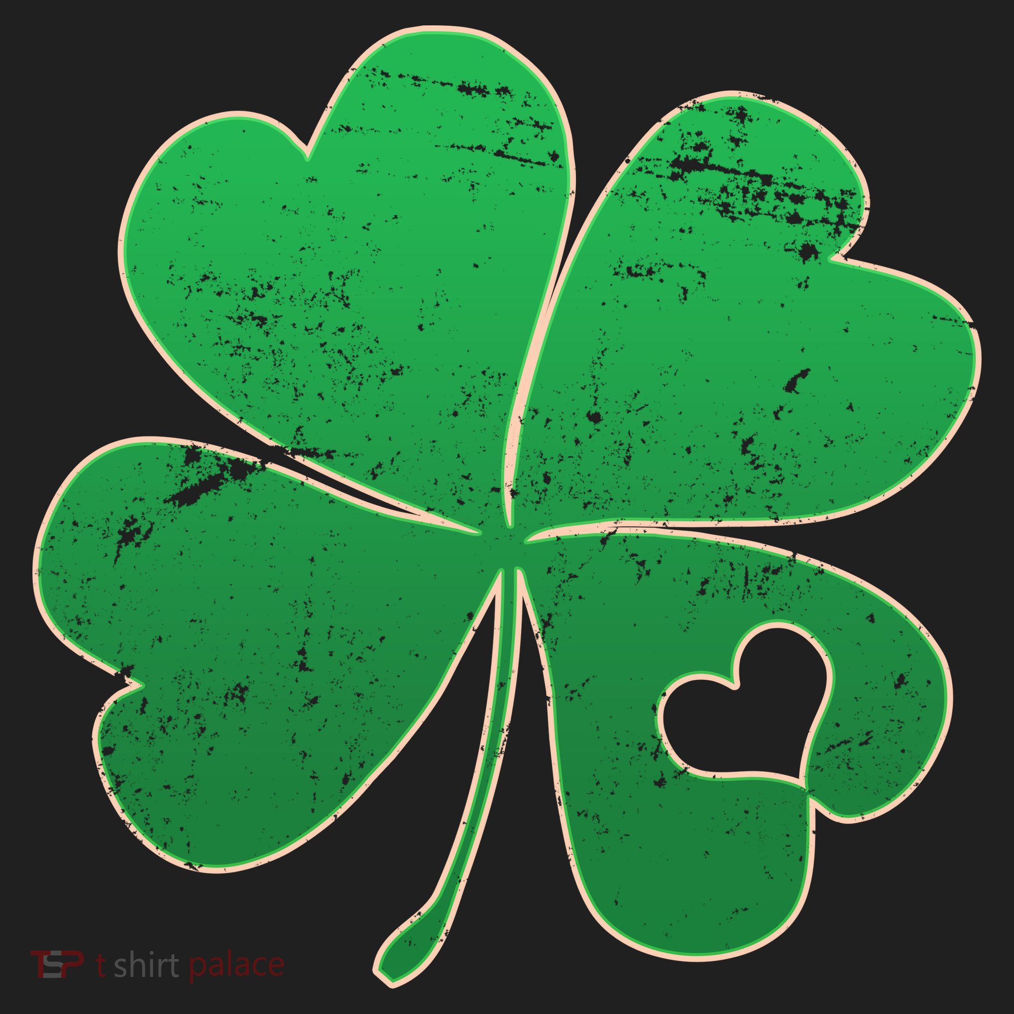 Shamrock Heart Golf Towel